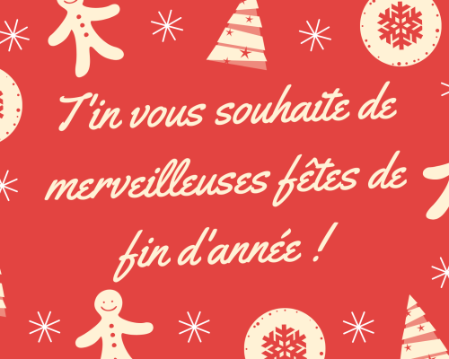 T'in vous souhaite de merveilleuses fêtes de fin d'année !